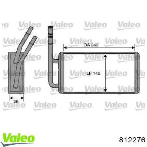 Радиатор печки 812276 VALEO