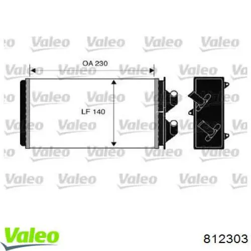 Радиатор печки 812303 VALEO