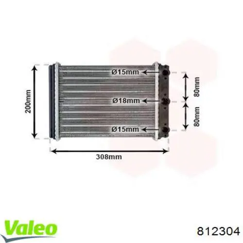 Радиатор печки (отопителя) VALEO 812304 цена, от 23.91 USD