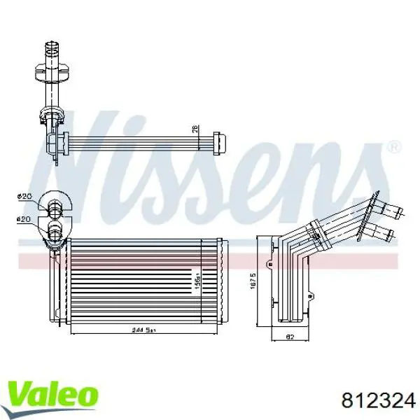 812324 VALEO Радиатор отопителя салона