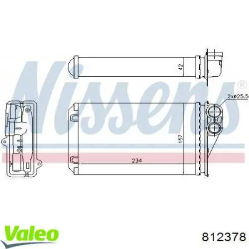 Радиатор печки (отопителя) VALEO 812378 цена, от 24.00 USD
