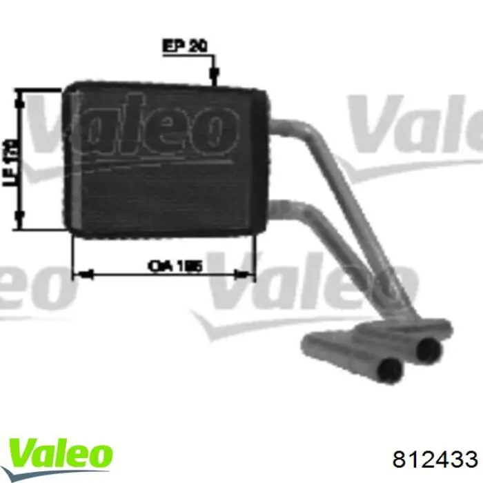 Радиатор печки (отопителя) VALEO 812433