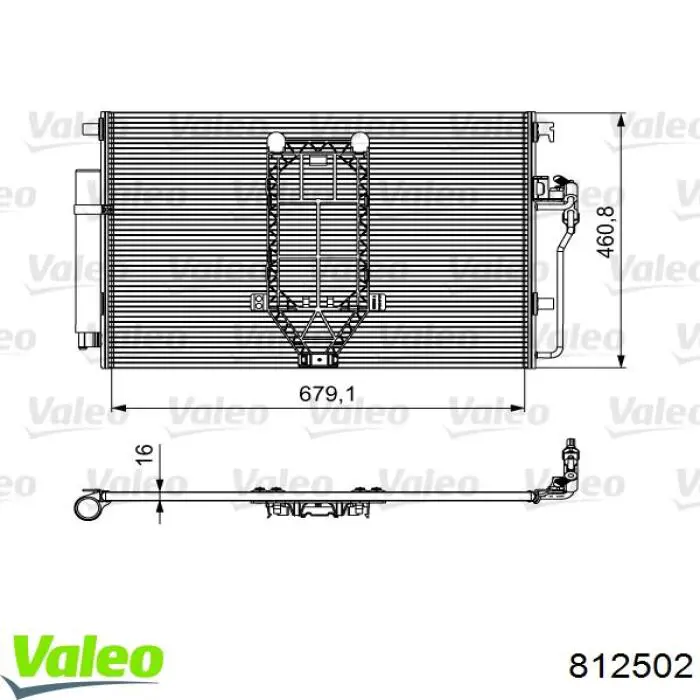 812502 VALEO радиатор кондиционера