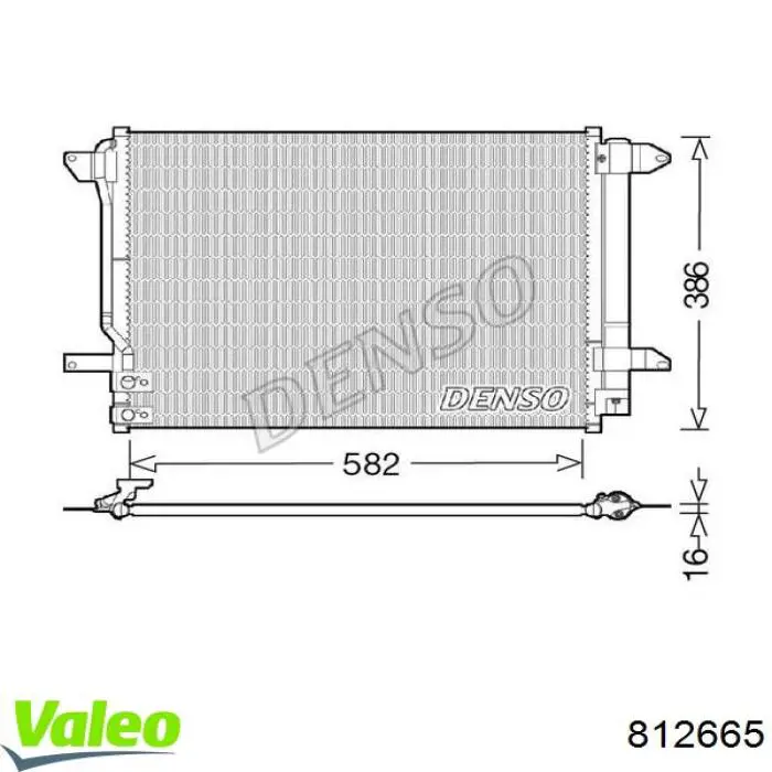 Радиатор кондиционера 812665 VALEO