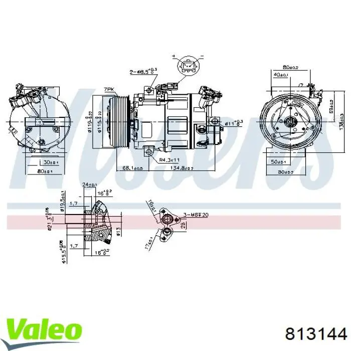 Компрессор кондиционера 813144 VALEO