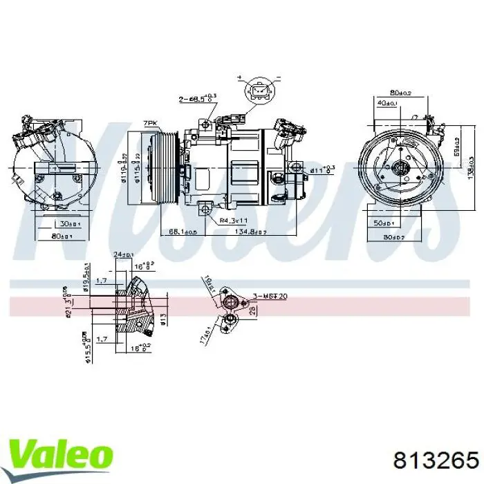 Компрессор кондиционера 813265 VALEO
