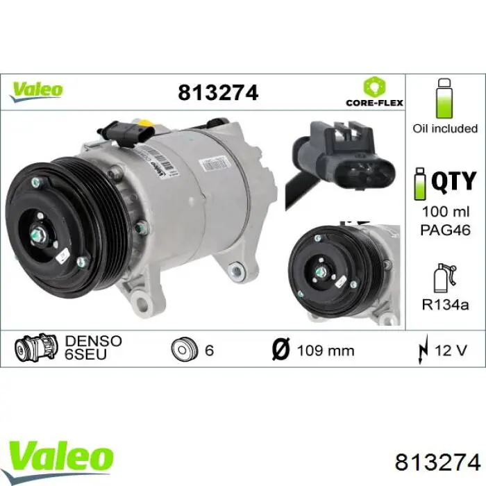 813274 VALEO compressor de aparelho de ar condicionado