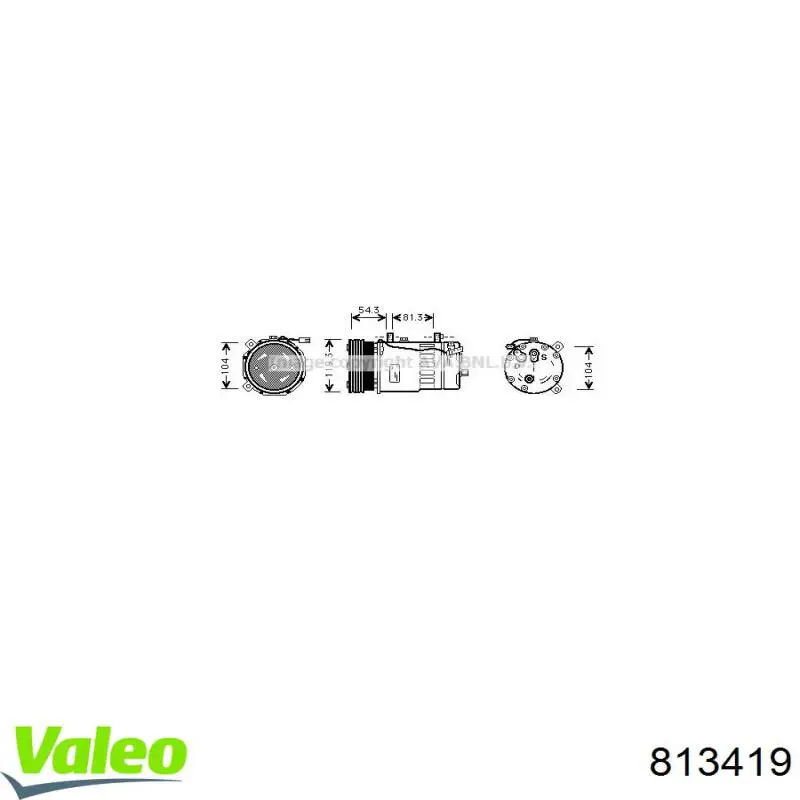 Компрессор кондиционера 813419 VALEO