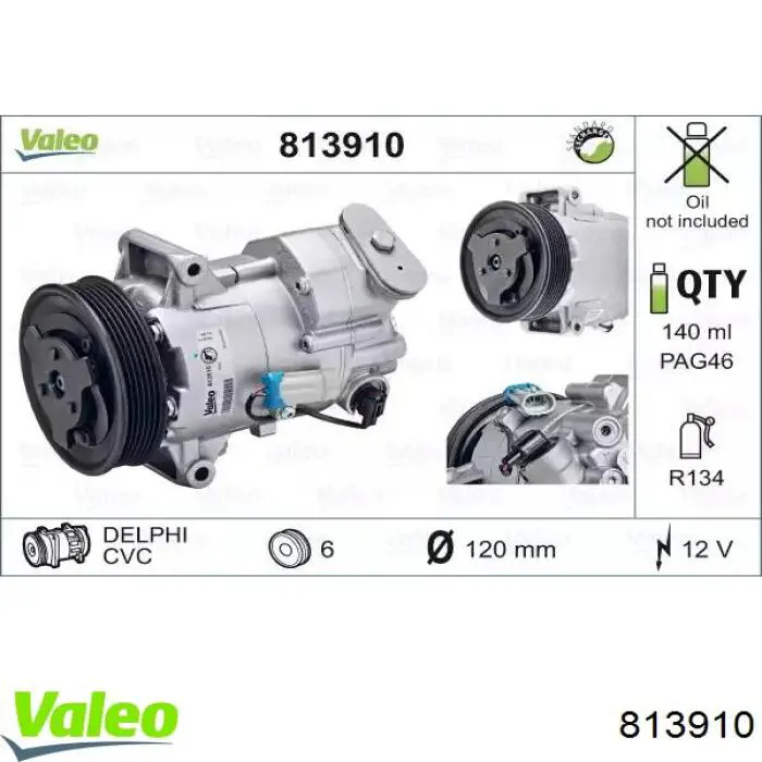 813910 VALEO Компрессор хладагента