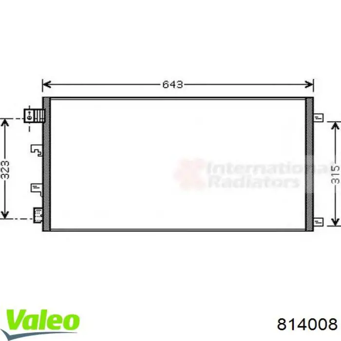 Конденсатор кондиционера VALEO 814008 цена, от 87.10 USD
