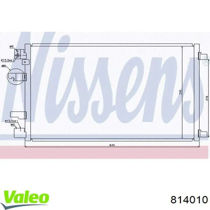 Конденсатор кондиционера VALEO 814010 цена, от 125.44 USD