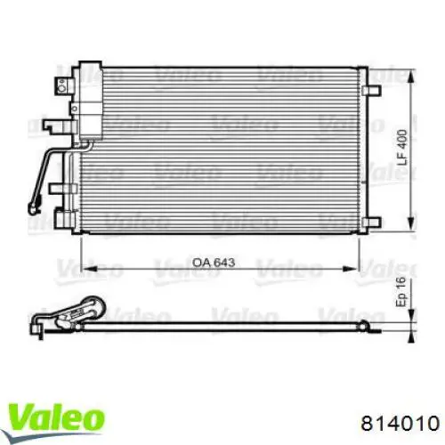 Купить 814010 VALEO Радиатор системы охлаждения кондиционера