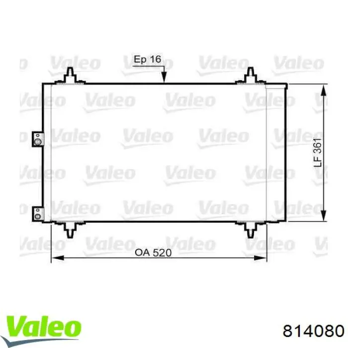 Радиатор кондиционера 814080 VALEO