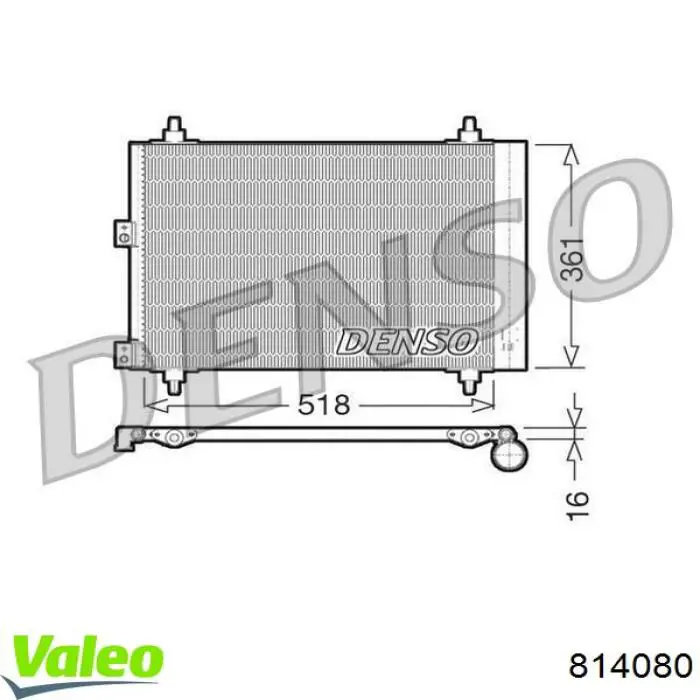 814080 VALEO Конденсатор