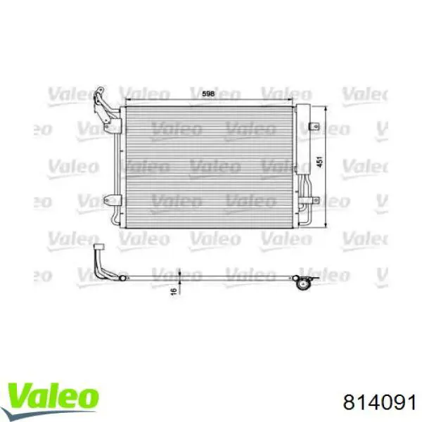 814091 VALEO Radiador de aparelho de ar condicionado