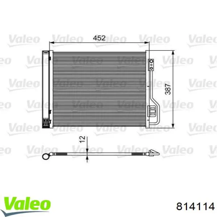 Радиатор кондиционера 814114 VALEO