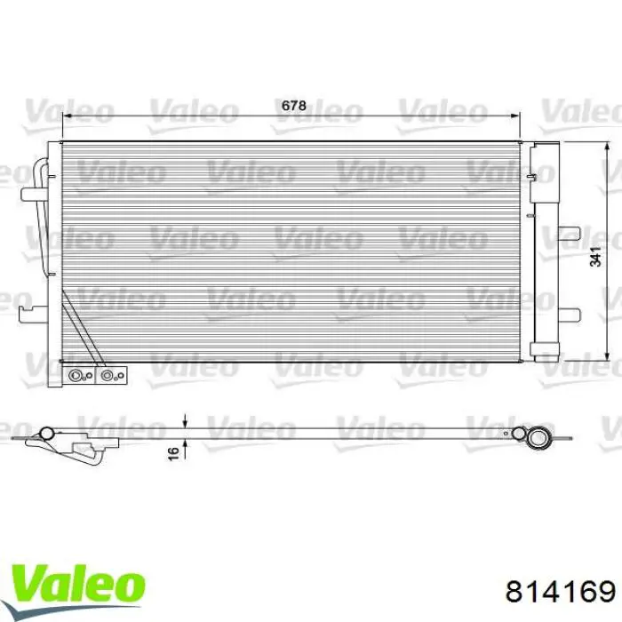 Радиатор кондиционера 814169 VALEO