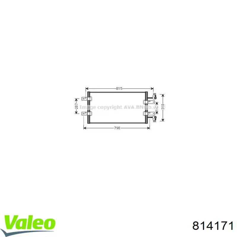 Радиатор кондиционера 814171 VALEO