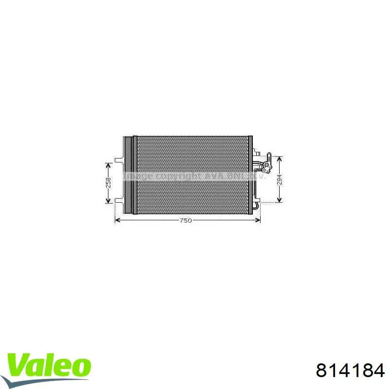 Радиатор кондиционера 814184 VALEO