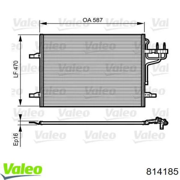 Радиатор кондиционера 814185 VALEO