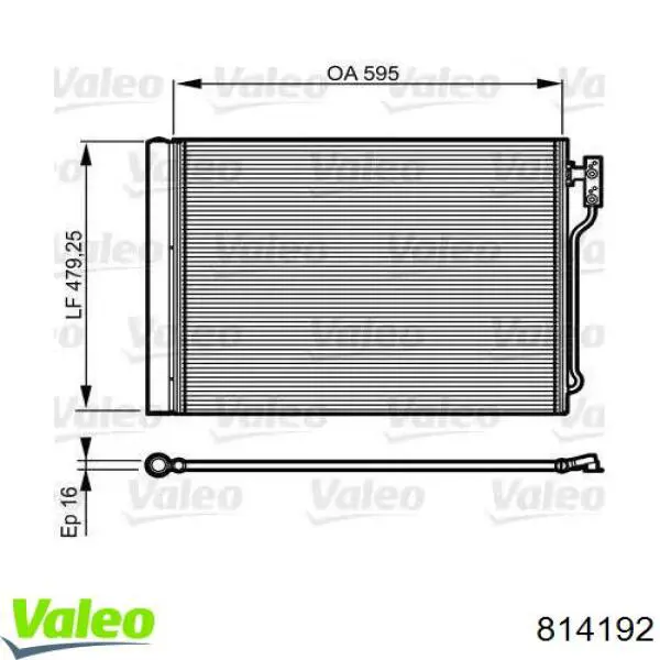 Радиатор кондиционера 814192 VALEO