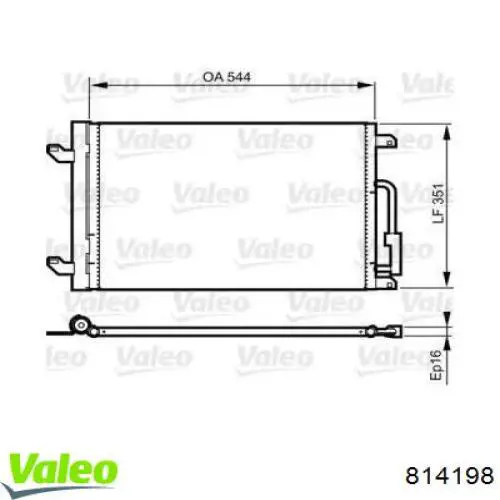 814198 VALEO радиатор кондиционера