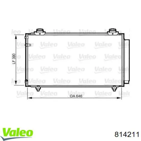 Радиатор кондиционера 814211 VALEO