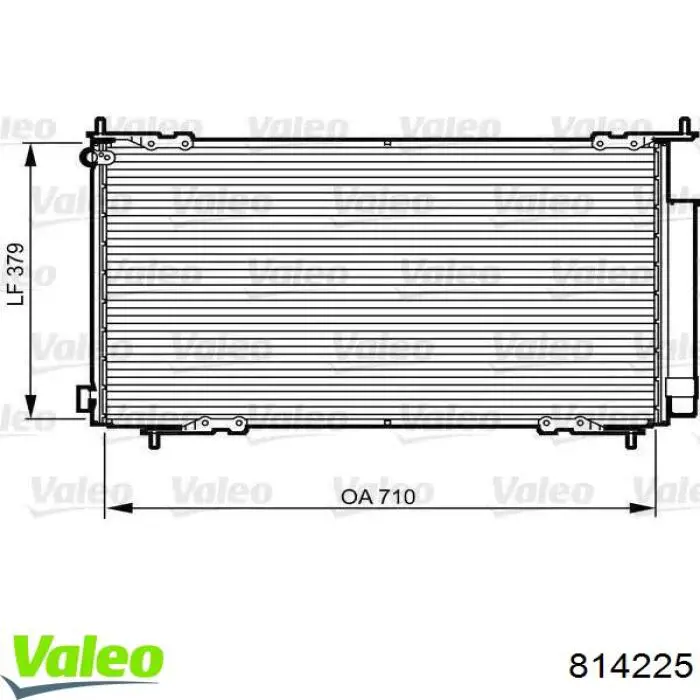 Радиатор кондиционера 814225 VALEO