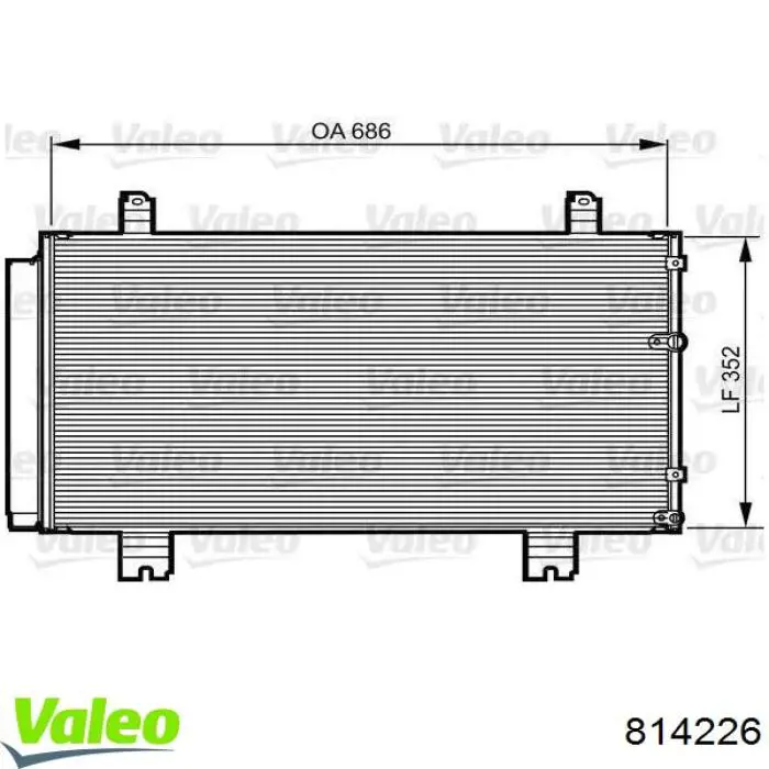 Радиатор кондиционера 814226 VALEO