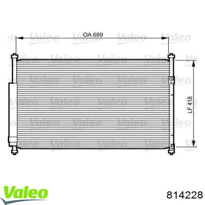 Радиатор кондиционера 814228 VALEO