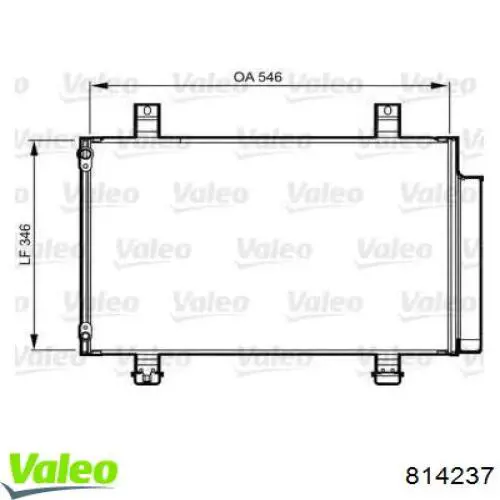Радиатор кондиционера 814237 VALEO