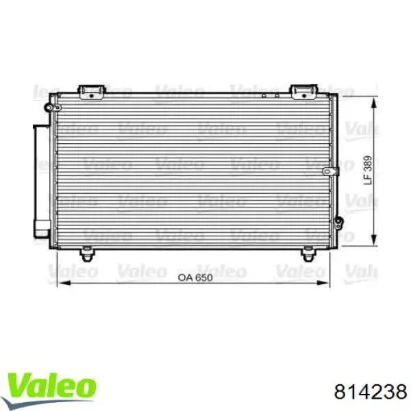 Радиатор кондиционера 814238 VALEO