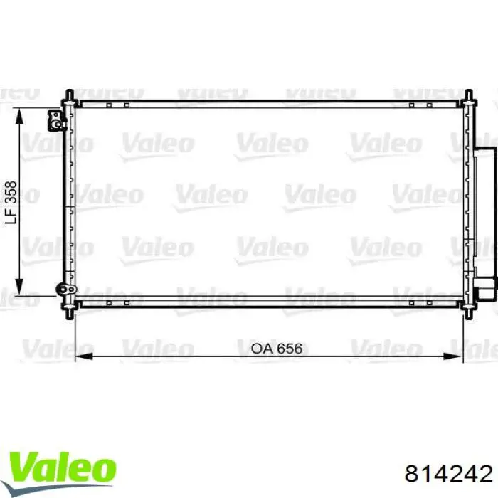 Радиатор кондиционера 814242 VALEO