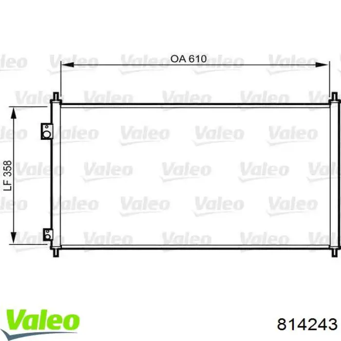 Радиатор кондиционера 814243 VALEO