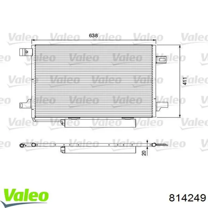 Конденсатор кондиционера VALEO 814249 цена, от 108.13 USD