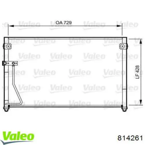 Радиатор кондиционера 814261 VALEO