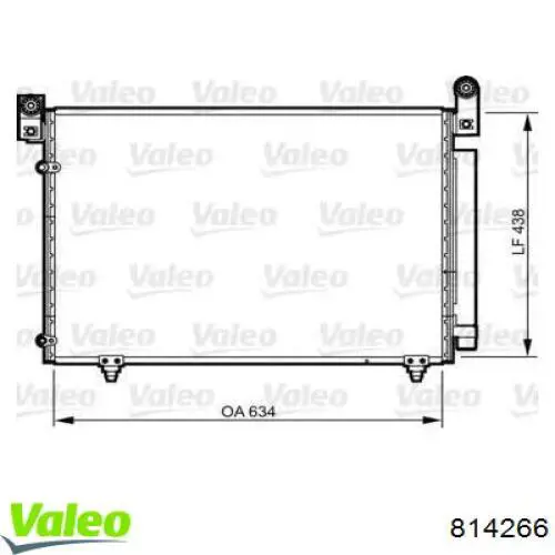 Радиатор кондиционера 814266 VALEO