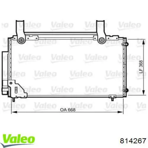 Радиатор кондиционера 814267 VALEO