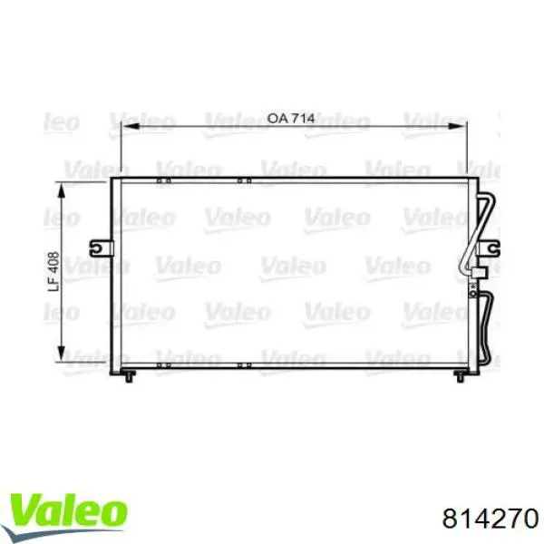 Радиатор кондиционера 814270 VALEO