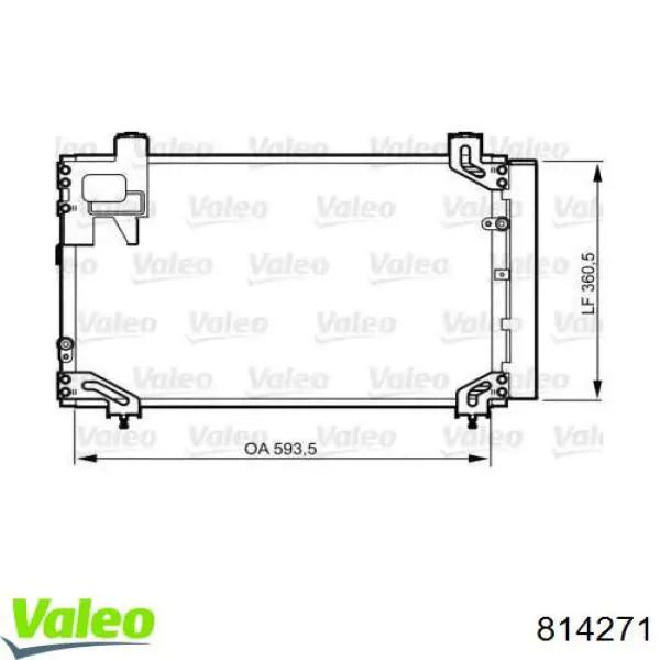 Радиатор кондиционера 814271 VALEO