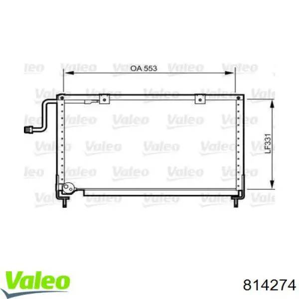 Радиатор кондиционера 814274 VALEO