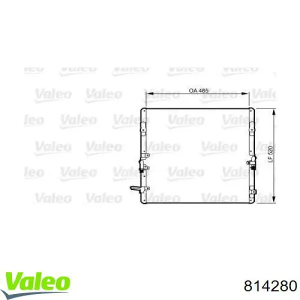 Радиатор кондиционера 814280 VALEO