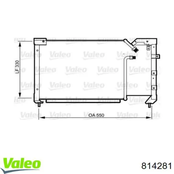 Радиатор кондиционера 814281 VALEO