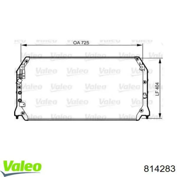 Радиатор кондиционера 814283 VALEO