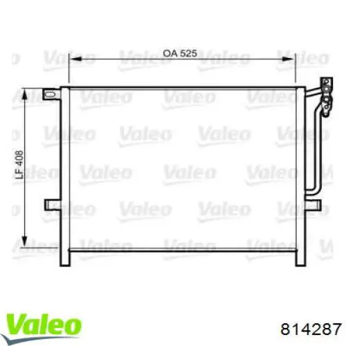 Радиатор кондиционера 814287 VALEO