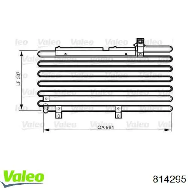 Радиатор кондиционера 814295 VALEO