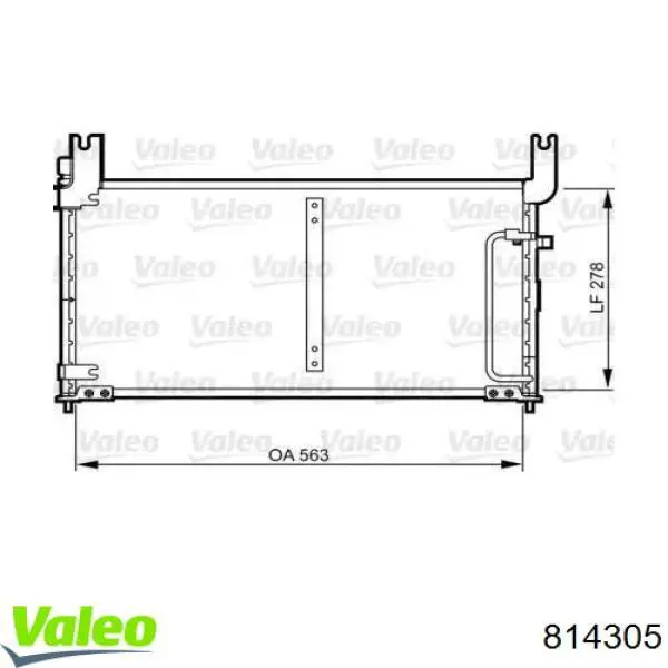 Радиатор кондиционера 814305 VALEO