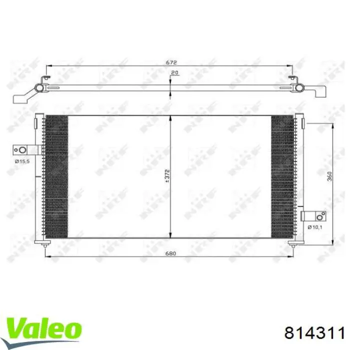 Радиатор кондиционера 814311 VALEO