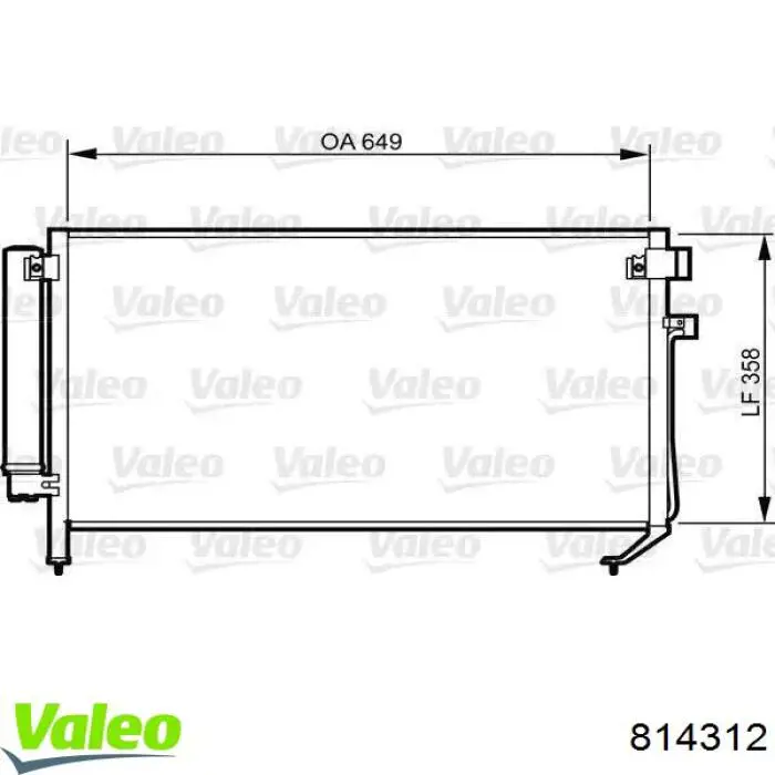 Радиатор кондиционера 814312 VALEO