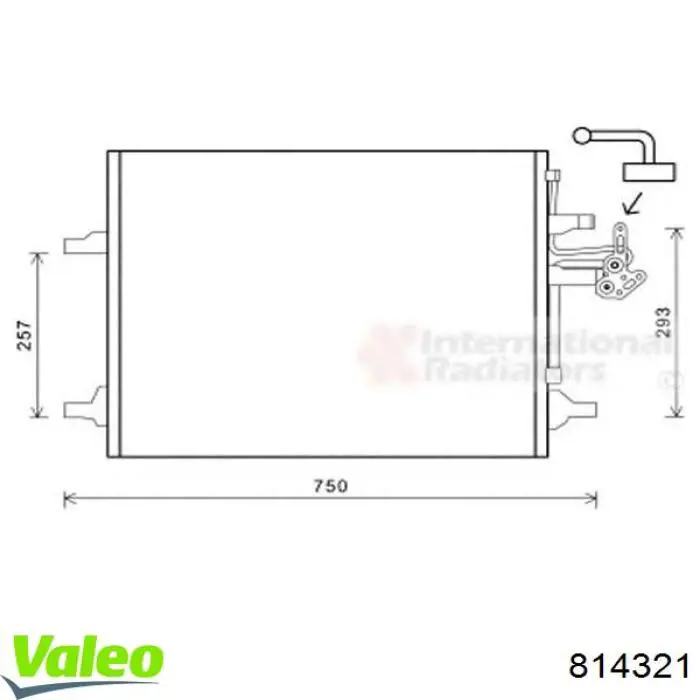 Конденсатор кондиционера VALEO 814321 цена, от 130.40 USD
